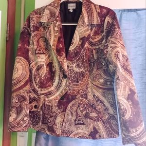 Satin Women's Paisley Blazer